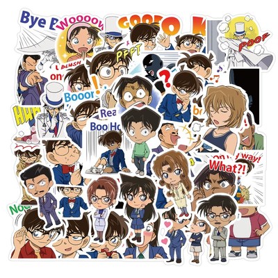 10/50Pcs Detective Conan Japanese Anime Stickers for Laptop