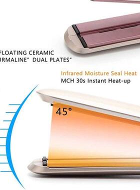 Infrared Steam Hair Straightener Wide Plate Dry&Wet Nega