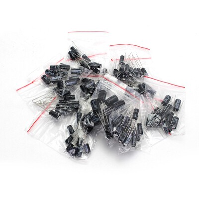 120pcs 12 value kit 1uF-470uF Electrolytic Capacitor assortm