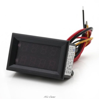 Fashion 4 Bit 0-33V 3A DC Voltmeter Ammeter Digital LED Dual