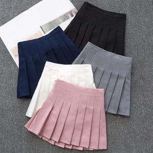 School Uniform Girls Skirts Performance Pleated Skirt Solid