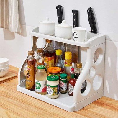 31x38cm No Drilling Kitchen Racks Seasoning Storage Rack Kit