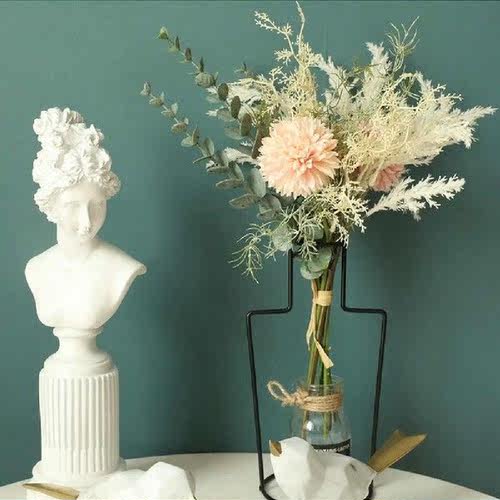 INS NEW Artificial Flower Dandelion Eucalyptus Hybrid
