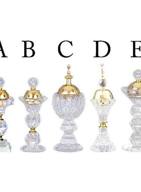 Crystal Glass Bakhoor Burner Frankincense Resin Burner SPA