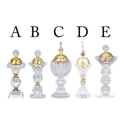 Crystal Glass Bakhoor Burner Frankincense Resin Burner SPA