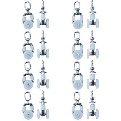 160 Pcs  Curtain Track Wheels Sliding Roller Hanger Durable