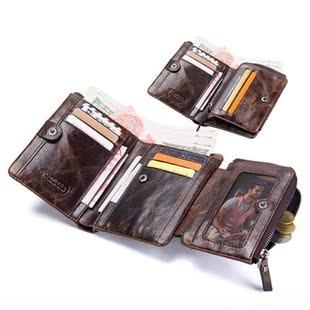 Leather Wallet Money Bag Clutch Purse for men card Holders