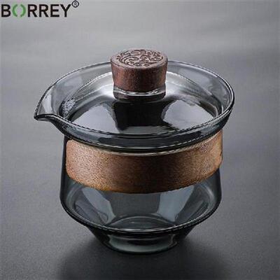 BORREY 230Ml Japanese Glass Gaiwan Tea Bowl Teacup