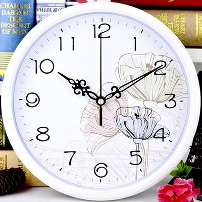 Nordic minimalist wall clock silent living room office