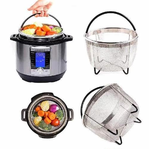 Stainless Steel Steamer Cage Basket with Handle for