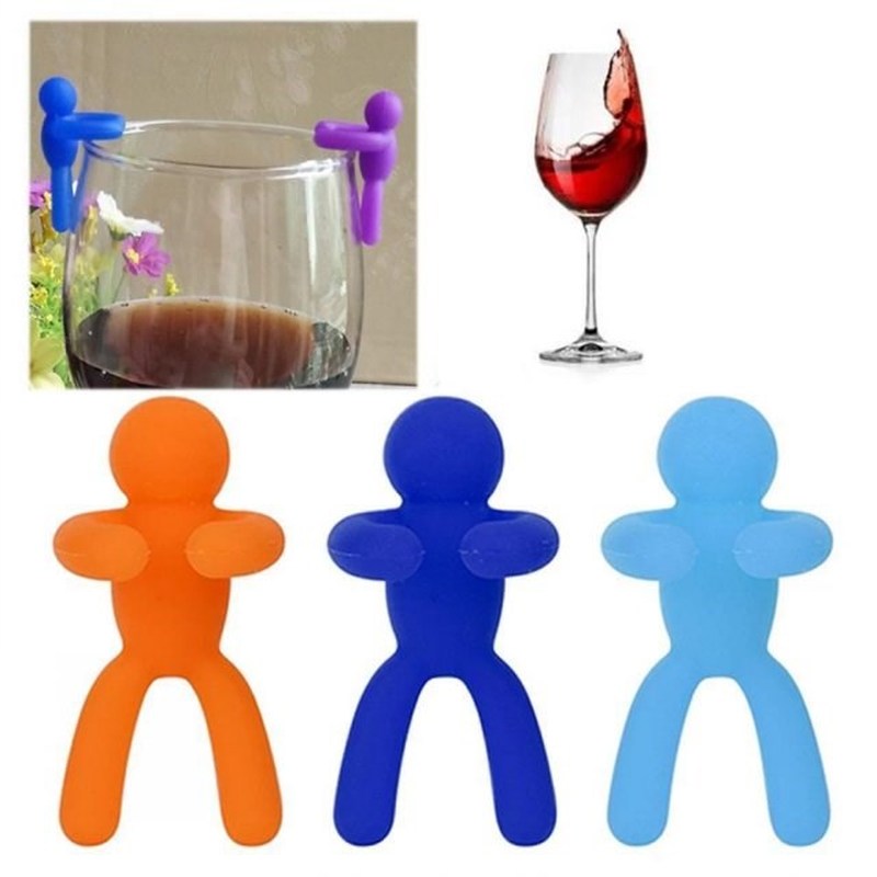6pcs Silicone Wine Glass Recognizer Label Drinking Glass Ide