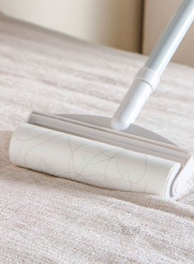 Home long pole is tearing type roller sticky wool implement