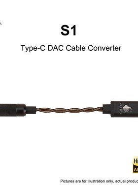 HIDIZS S1 Type C to 3.5mm USB DAC Cable  Headphone Amplifie