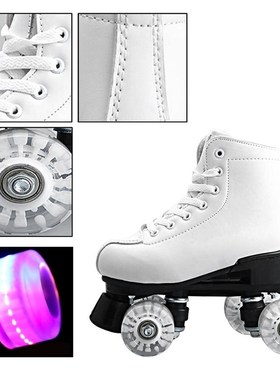 Solid Color Double Roller Skates Two Line Roller Skate 4 Whe