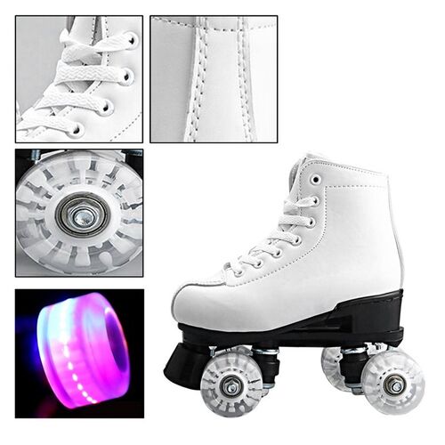 Solid Color Double Roller Skates Two Line Roller Skate 4 Whe
