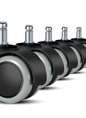 5 Pack Office Chair Wheels 11 mm / 22 mm Replacement Hard Fl