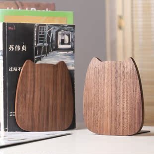 Tabletop Magazine Holder Cat Bookend Wooden Book Stopper Ant