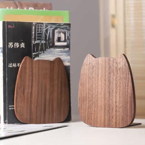 Tabletop Magazine Holder Cat Bookend Wooden Book Stopper Ant
