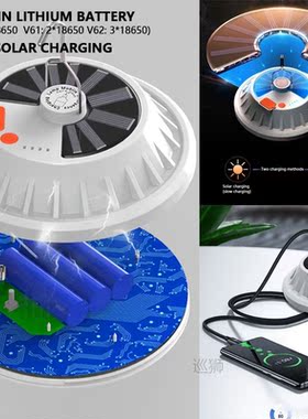 300W USB Rechargeable LED Bulb Lamp Remote Control Solar Cha