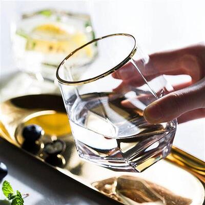 Glass Cup Hexagonal Geometric Drinking Glass Water Glass Win