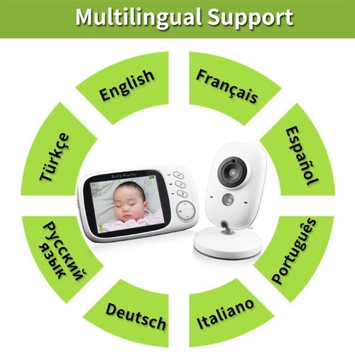 TakTark 3.2 inch Wireless Video Color Baby Monitor portable