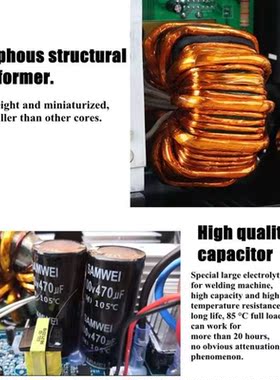 ZX7-250 AC220V 250A IGBT Mini Electric Gasless Welding Machi