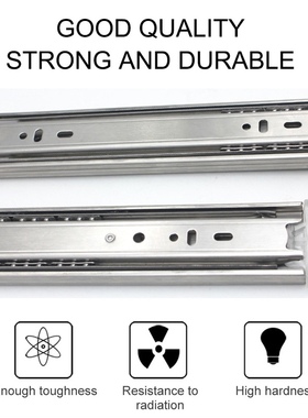 2pcs Silent Steel Ball Slide Track Drawer Keyboard Cabinet