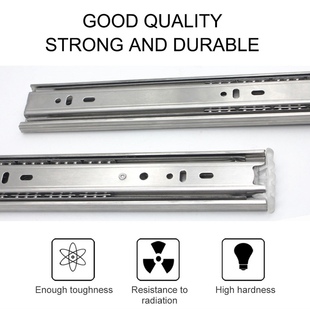 2pcs Silent Steel Ball Slide Track Drawer Keyboard Cabinet