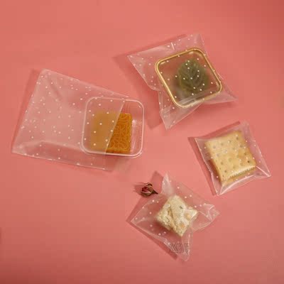 Polka-dot frosted translucent self-adhesive bag snowflake cr