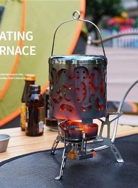 Camping Mini Heater Warming Stove Cover Stainless Steel