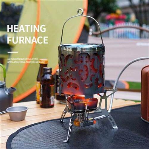 Camping Mini Heater Warming Stove Cover Stainless Steel