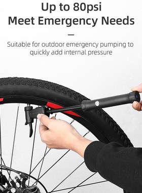 Bicycle Inflator Nylon 80PSI Bicycle Pump Portable Hand Cycl