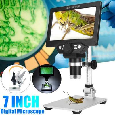 NEW G1200 Digital Microscope Electronic 12MP 7 Inch HD LCD D