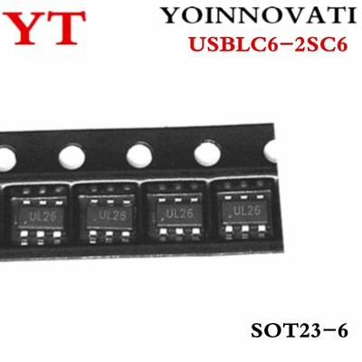 20pcs/lot USBLC6 2SC6 SOT23 6 USBLC6 UL26 IC Best quali