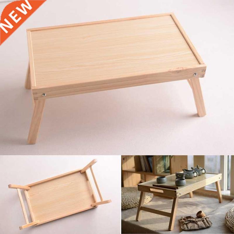Wooden Frame Folding Table Easy on The Bed Table Outdoor Pic