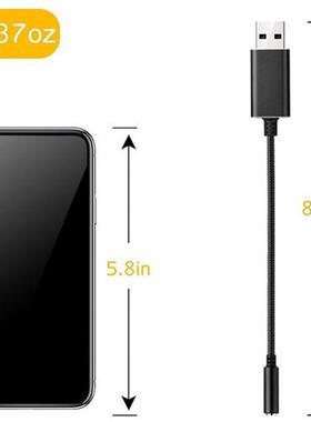 2 Pack Audio Adapter External Stereo Sound Card USB to Headp