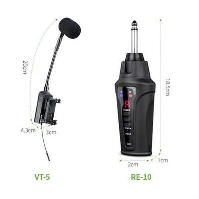 Wireless Violin Microphone Cardioid 6.35mm Receiver Mic for