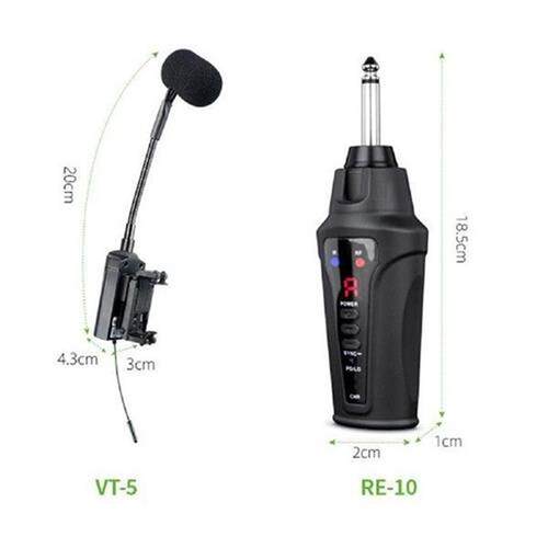 Wireless Violin Microphone Cardioid 6.35mm Receiver Mic for