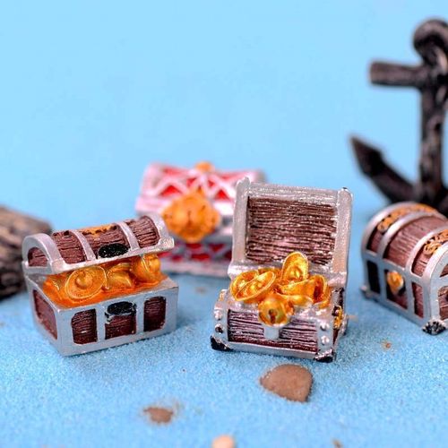 Treasure Chest Box Antique Creative Fish Tank Aquarium Decor