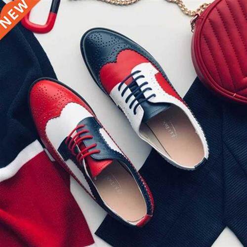 Genuine Leather Oxford Shoes Loafers For Women Sneakers Fema