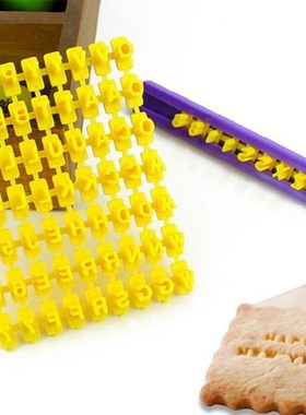1 set Alphabet Letter Number Cookie Press Stamp Embosser Cut