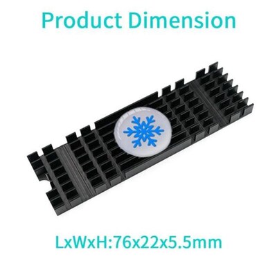 M2 Heatsink Aluminum Radiator Extruded Heatsink for PCIe NVM