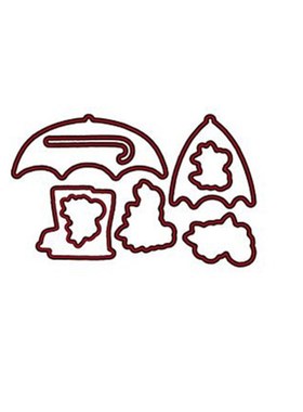 MP052 umbrella Metal Cutting Dies and Stamps for DIY Scrapbo