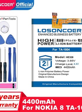 LOSONCOER 4400mAh HE328 Battery for Nokia 8 Nokia8 TA 1004