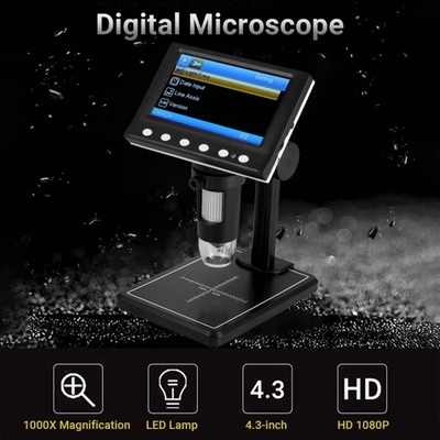 Digital Microscope Photo and Video with 4.3-inch 1080P Scree