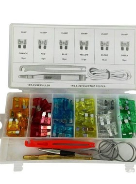 93PCS Small Car Fuses Set Mixed Mini Standard Blade Fuse for