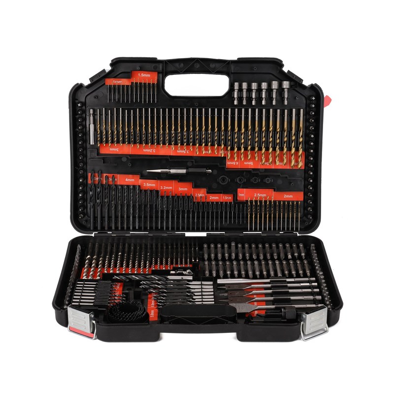 246pcs Professional Woodworking Flat Drill Bit Set ool Combi