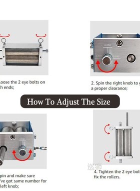 Newest Stainless Steel 2 Rollers Homebrew Barley Grinder Cru