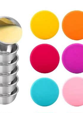 6Pcs Condiment Containers Stainless Steel Sauce Container