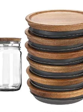 Wooden Mason Jar Lids 6 Pack Storage For Canning Jars Food